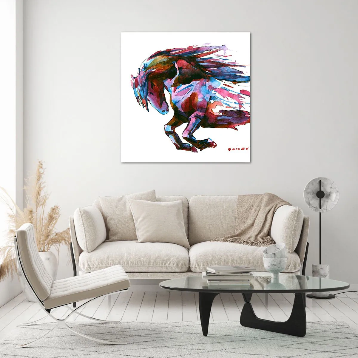 Obraz na skle - Nadšenie - 60x60 cm