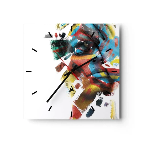 Nástenné hodiny - Pestrá osobnosť - 30x30 cm
