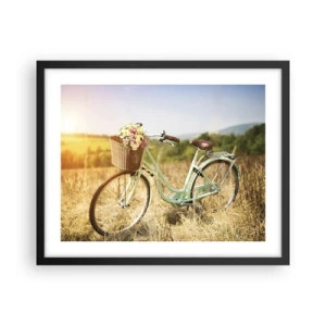 Plagát v čiernom ráme - Chvíľu tu zostanem - 50x40 cm