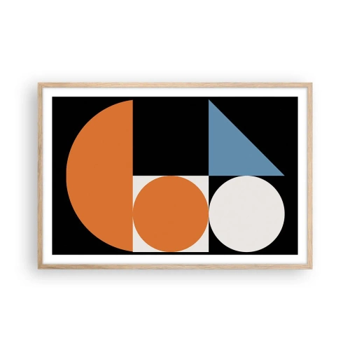 Plagát v ráme zo svetlého duba - Figurínový systém - 91x61 cm