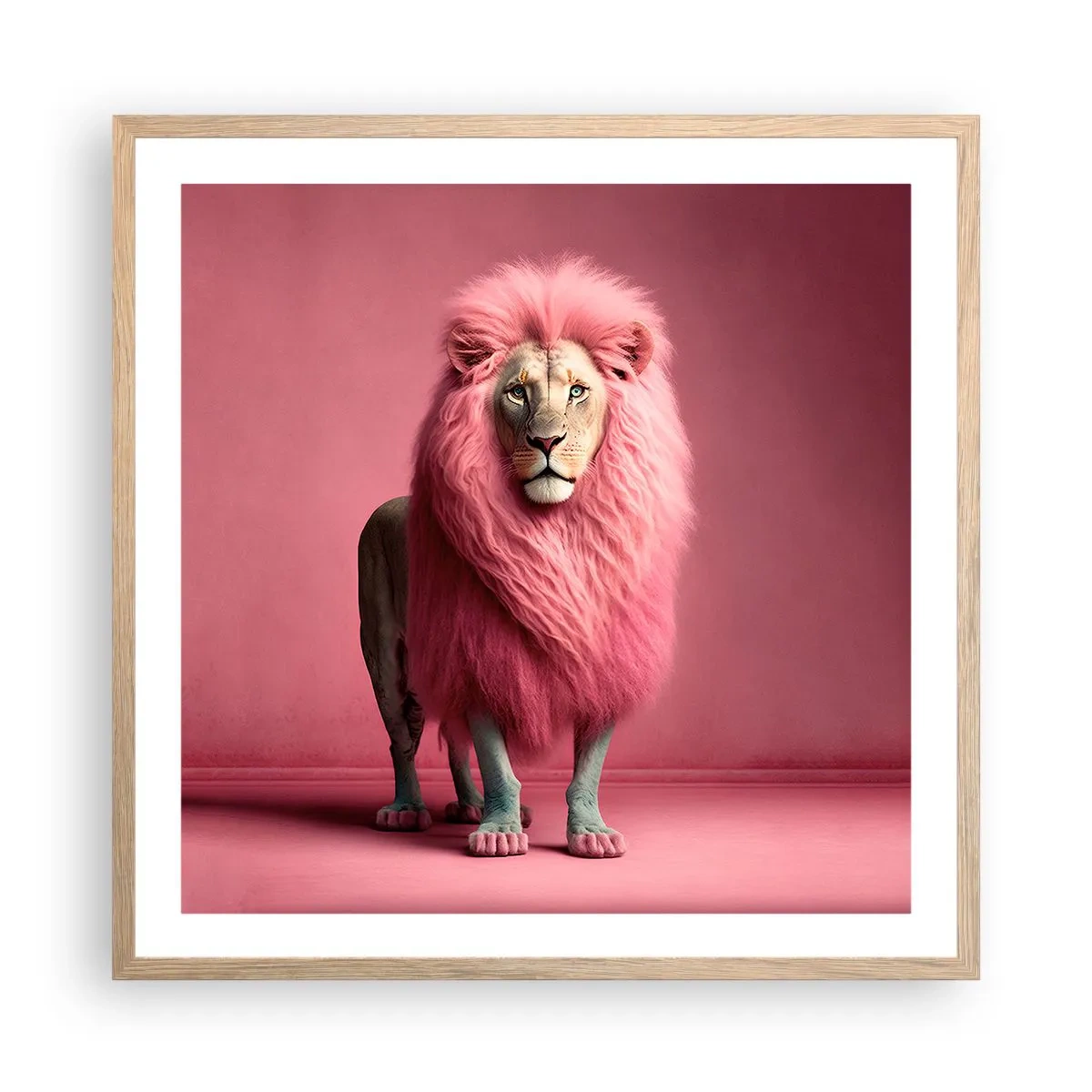 Plagát v ráme zo svetlého duba - A už sa nebojíš - 60x60 cm