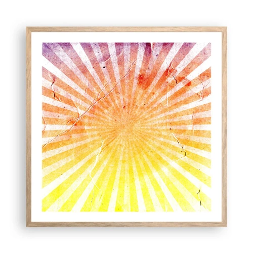 Plagát v ráme zo svetlého duba - Východy a západy - 60x60 cm