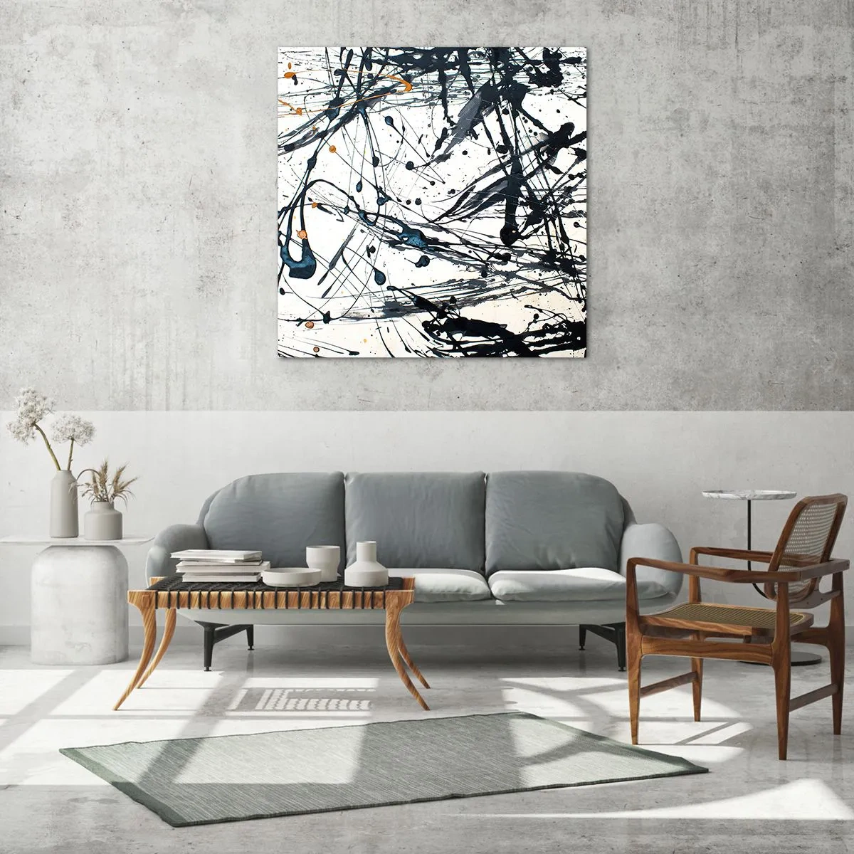 Obraz na skle - So zmyslom alebo bez zmyslu? - 70x70 cm