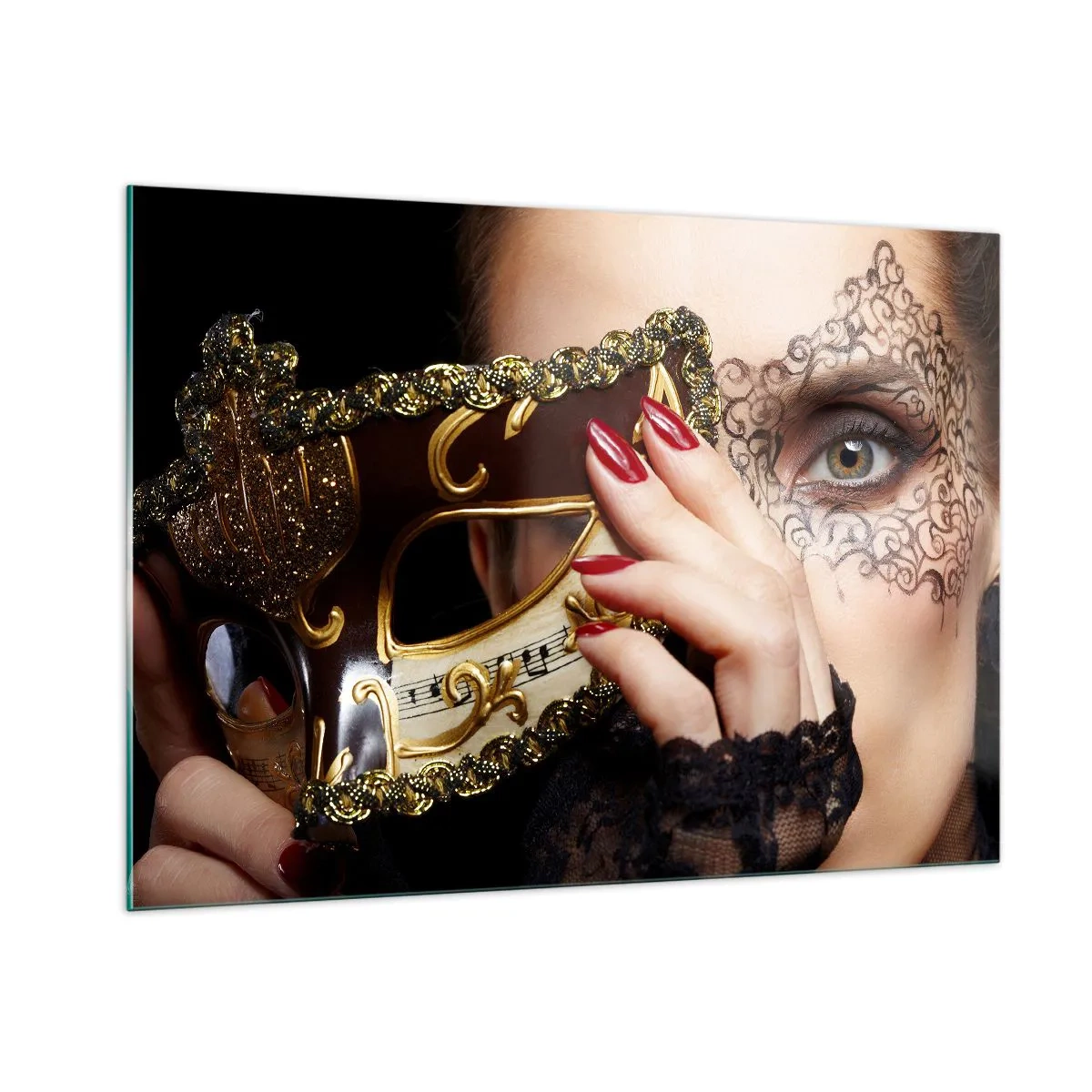 Obraz na skle - Môj svet je barokový - 100x70 cm