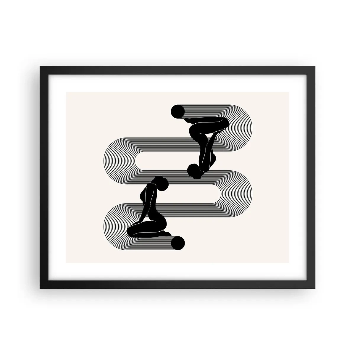 Plagát v čiernom ráme - Zmyselná symetria - 50x40 cm