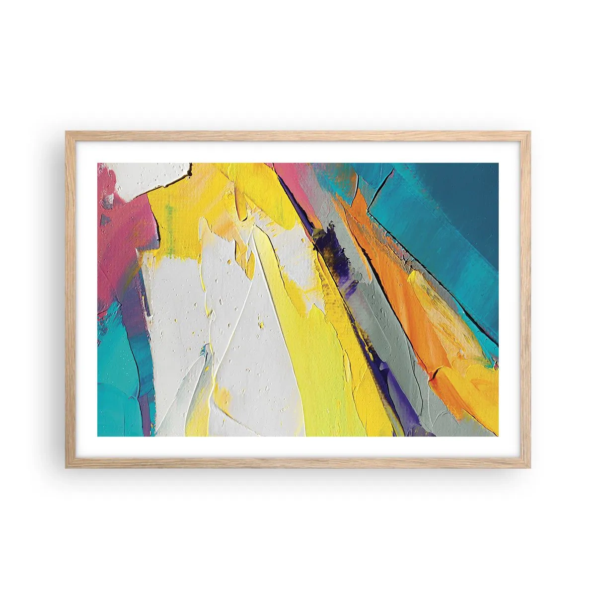 Plagát v ráme zo svetlého duba - Anatómia svetla - 70x50 cm