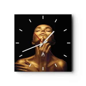 Nástenné hodiny - Ako zlatý hodváb - 30x30 cm