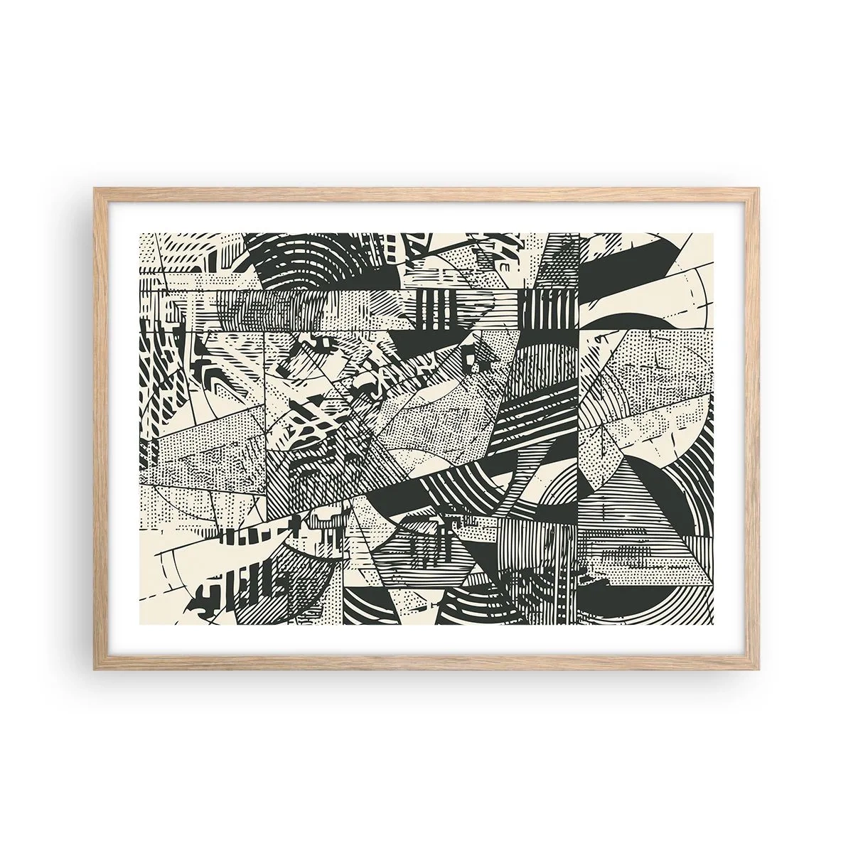 Plagát v ráme zo svetlého duba - Dynamika súčasnosti - 70x50 cm