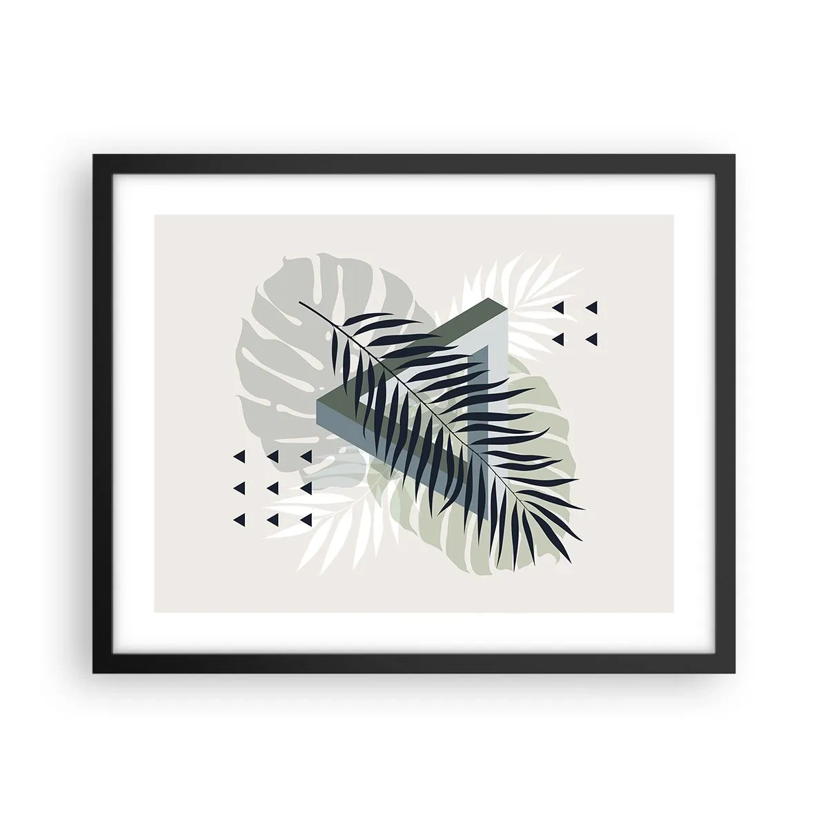Plagát v čiernom ráme - Príroda a geometria – dva poriadky? - 50x40 cm