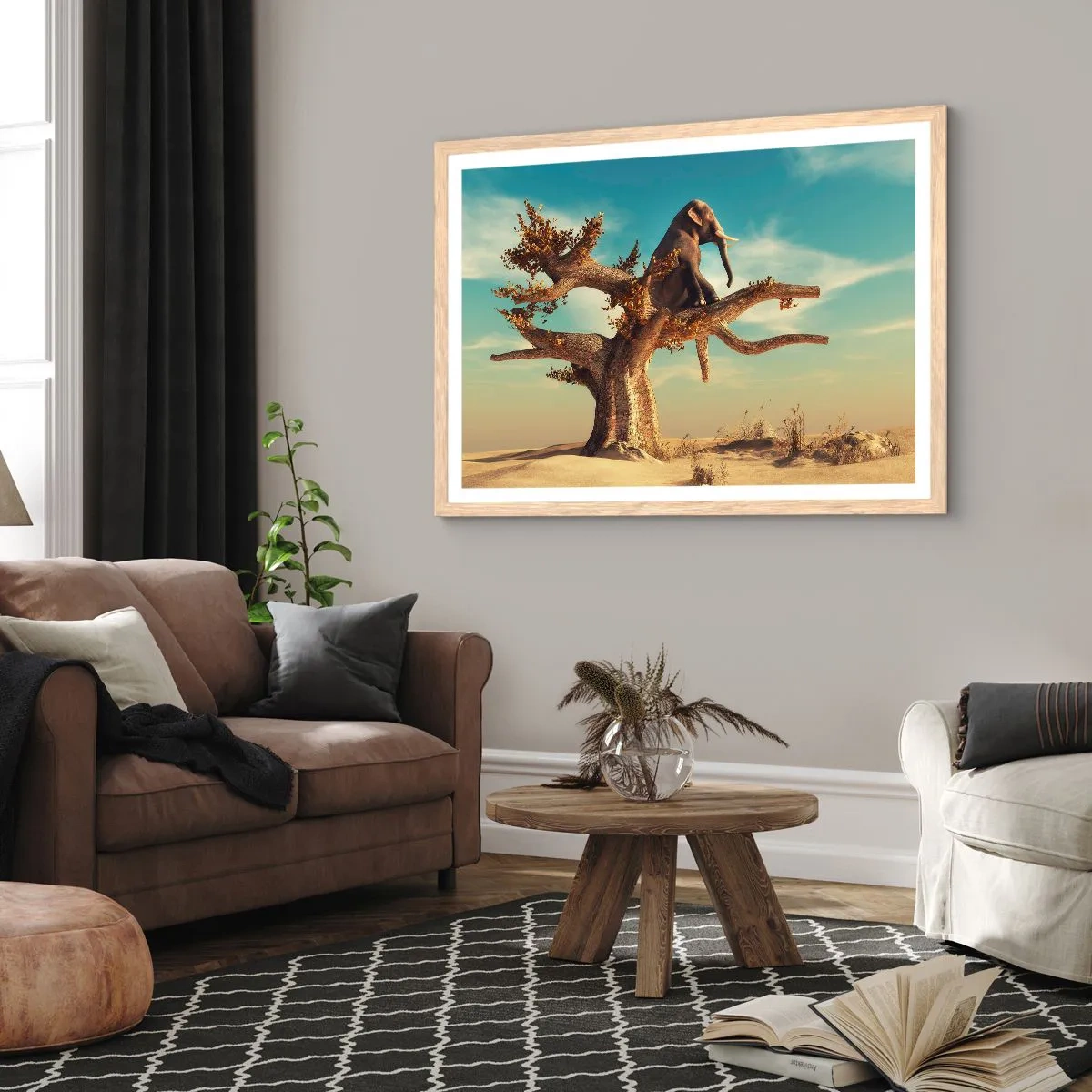 Plagát v ráme zo svetlého duba - Nový uhol pohľadu - 70x50 cm