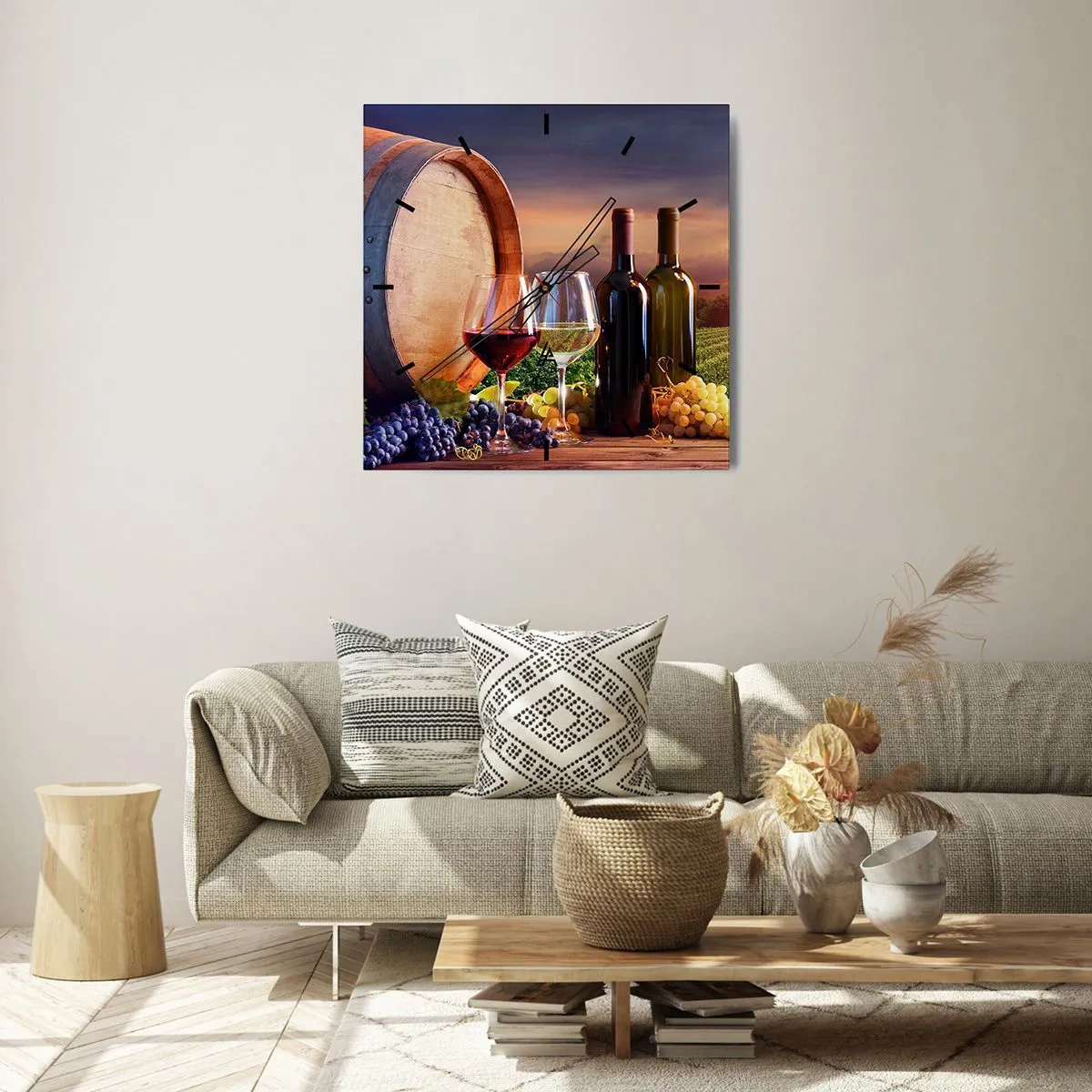 Nástenné hodiny - Tu má život chuť - 30x30 cm