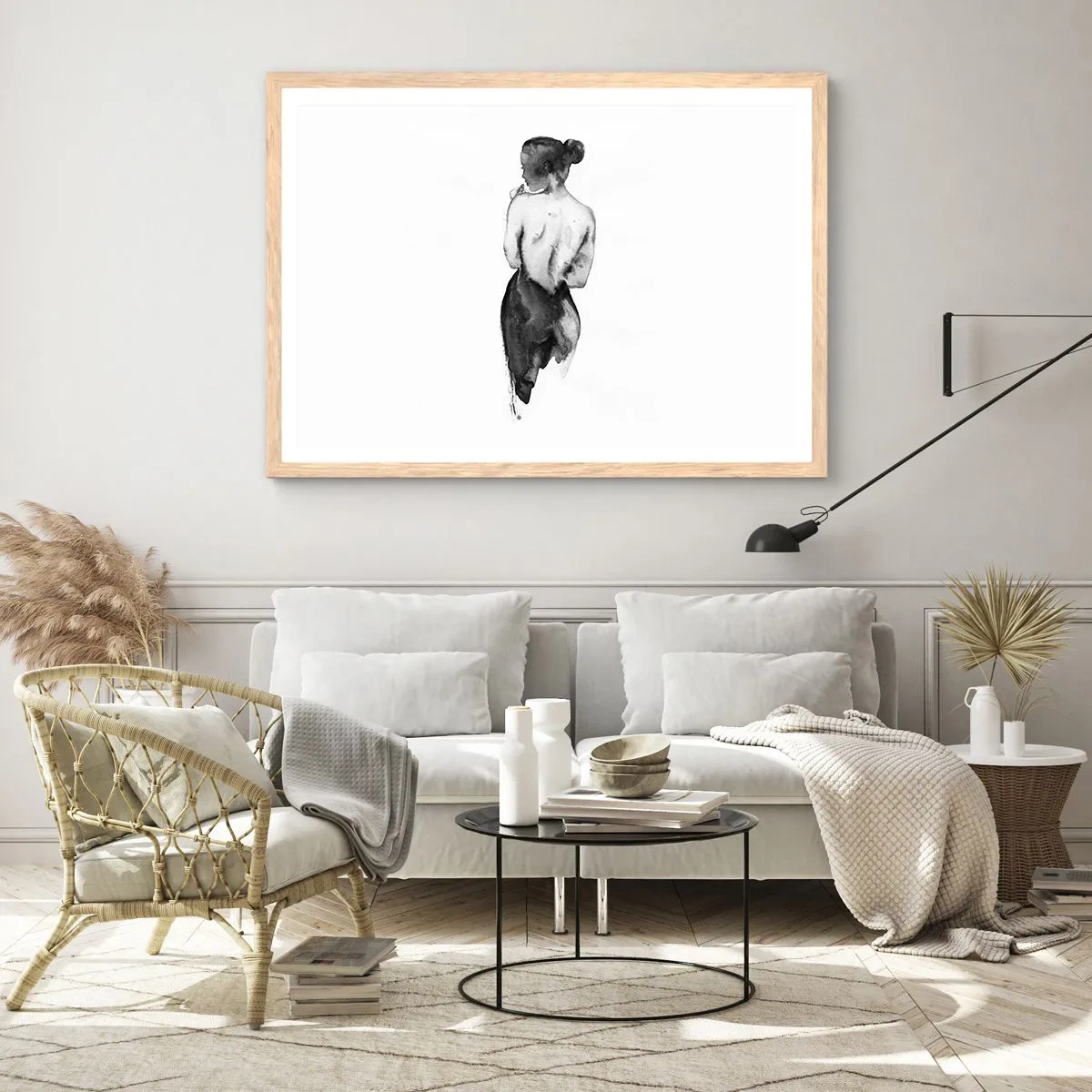 Plagát v ráme zo svetlého duba - Miznúci svet - 70x50 cm