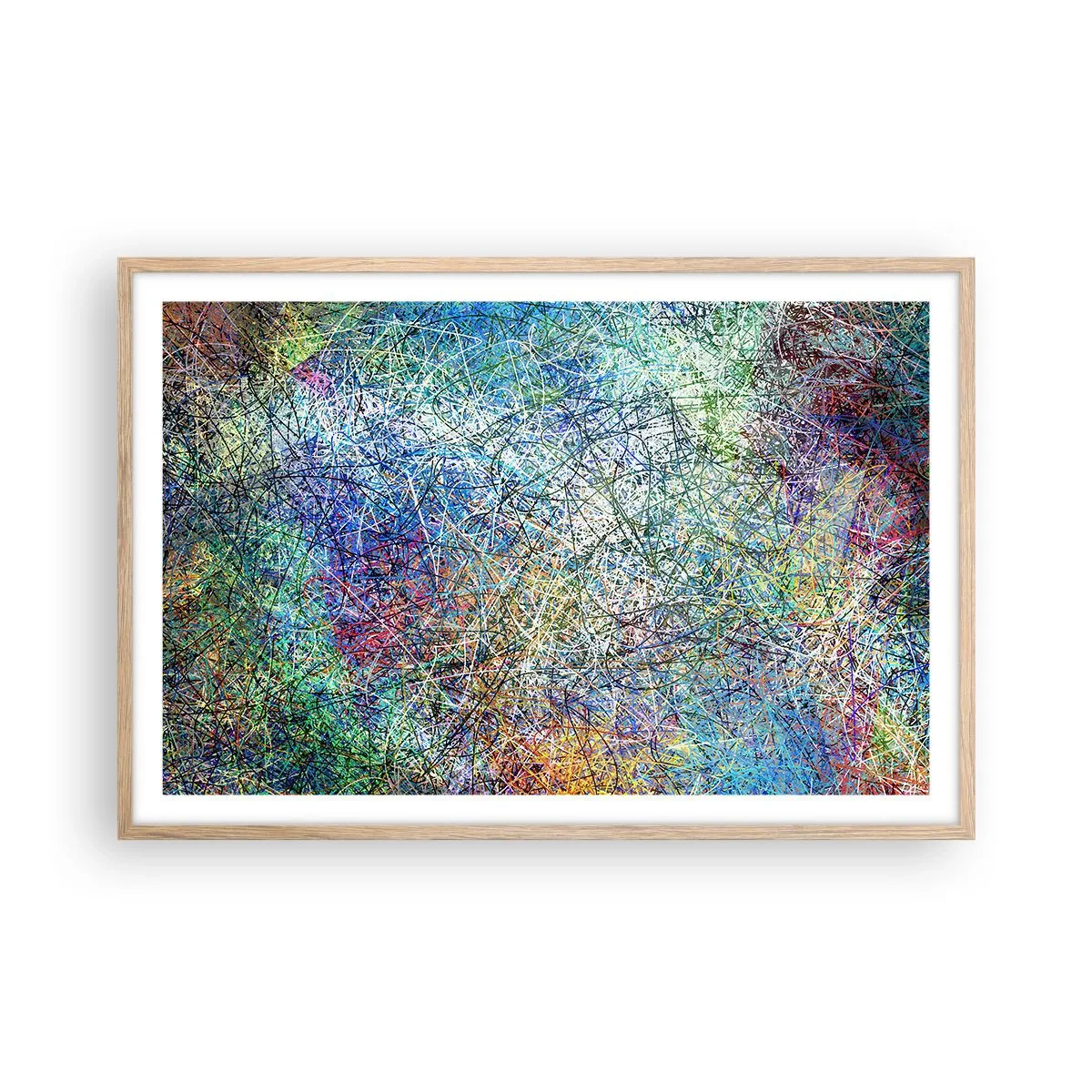 Plagát v ráme zo svetlého duba - To nie je tak jednoduché - 91x61 cm