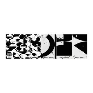 Vzorka fototapety Premium Canvas - Biele je biele a čierne čierne - Abstrakcia, Kus, Grafika - 100x30 cm