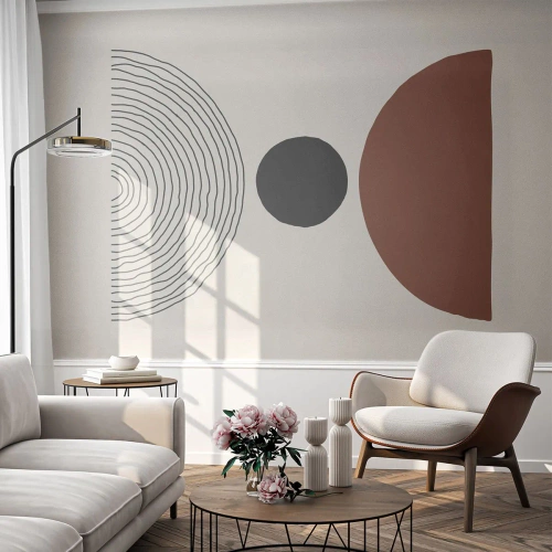 Fototapeta Premium Canvas - V centre pozornosti - Abstrakcia, Kus, Polkruhy - 450x315 cm