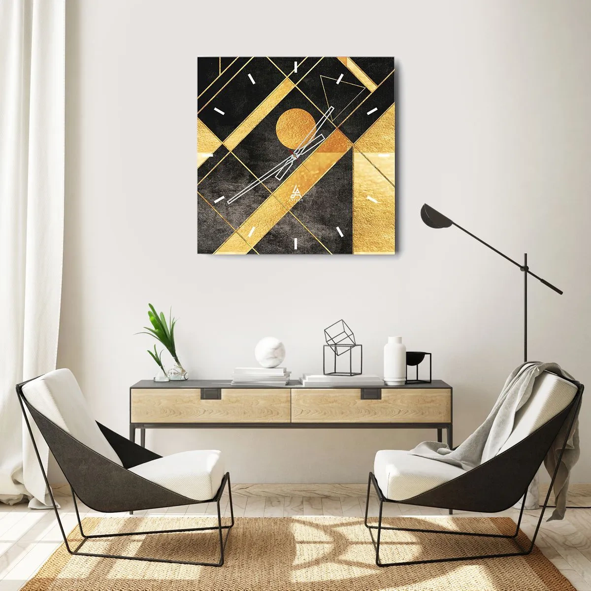 Nástenné hodiny - Slnko púšte - 40x40 cm