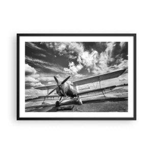 Plagát v čiernom ráme - Nemôžem sa toho dočkať! - 70x50 cm