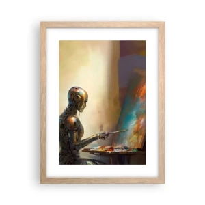 Plagát v ráme zo svetlého duba - Umenie budúcnosti - 30x40 cm