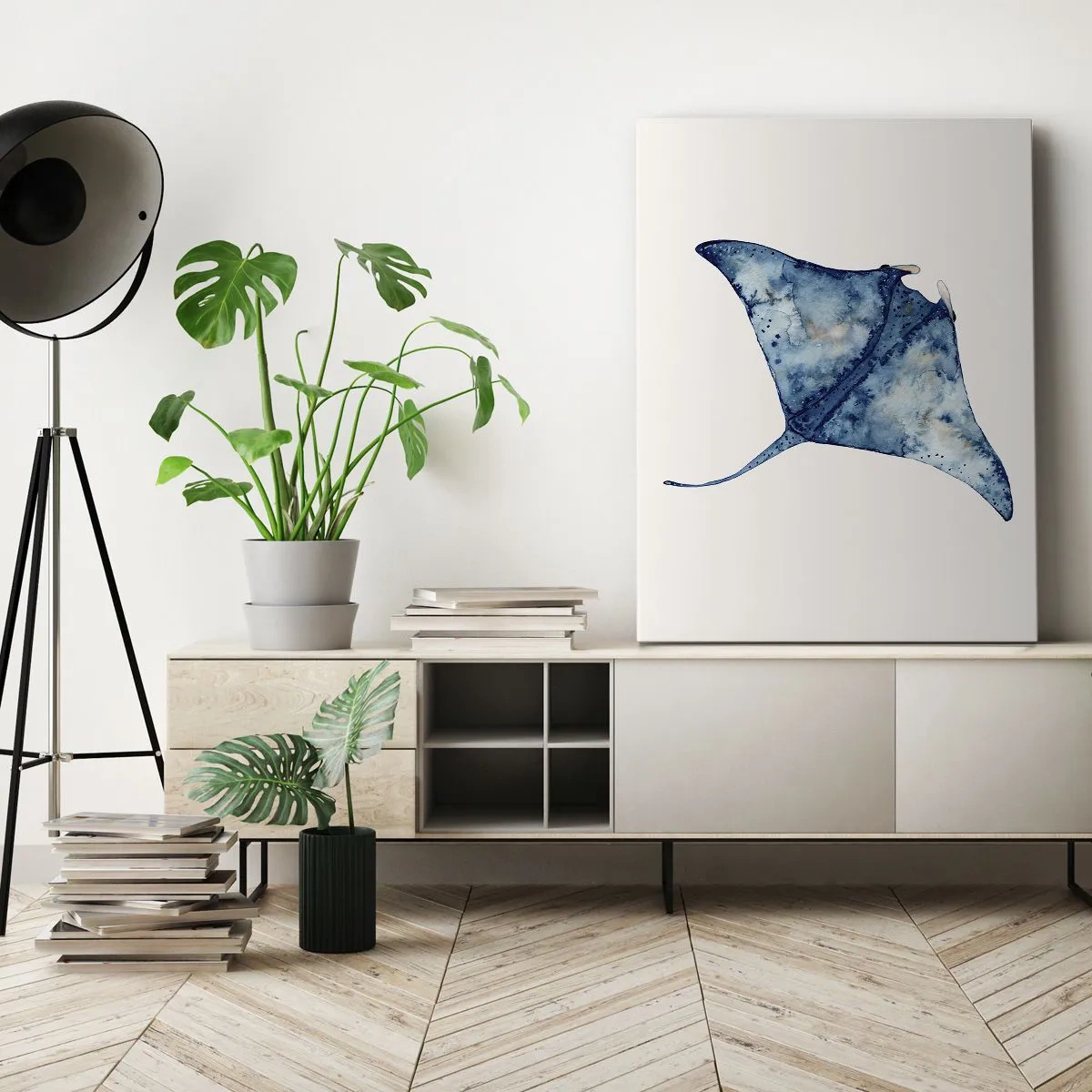Obraz na plátne - Modrý život - 50x70 cm