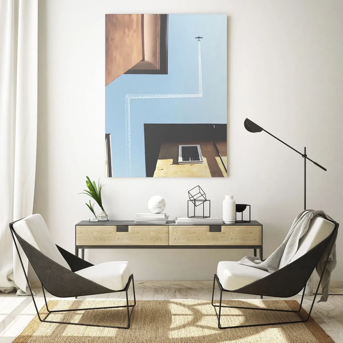 Obraz na skle - Nad mestským labyrintom - 50x70 cm