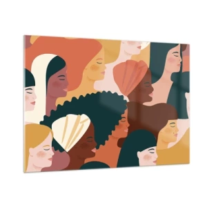 Obraz na skle - Iba ženskosť - 100x70 cm