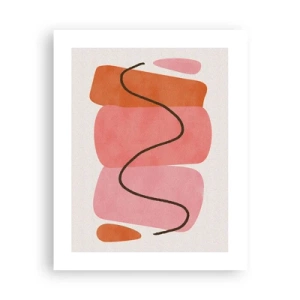 Plagát - Jemný pohyb foriem - 40x50 cm