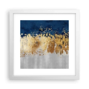 Plagát v bielom ráme - Moderná kompozícia s iskrou - 30x30 cm