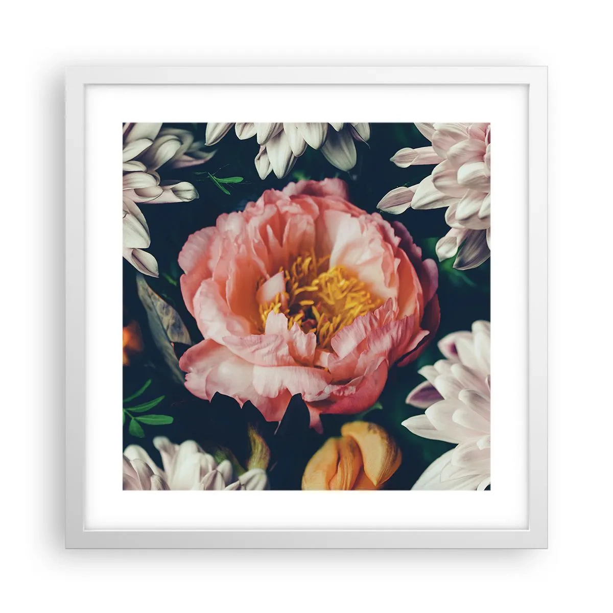 Plagát v bielom ráme - S barokovým prepychom - 40x40 cm