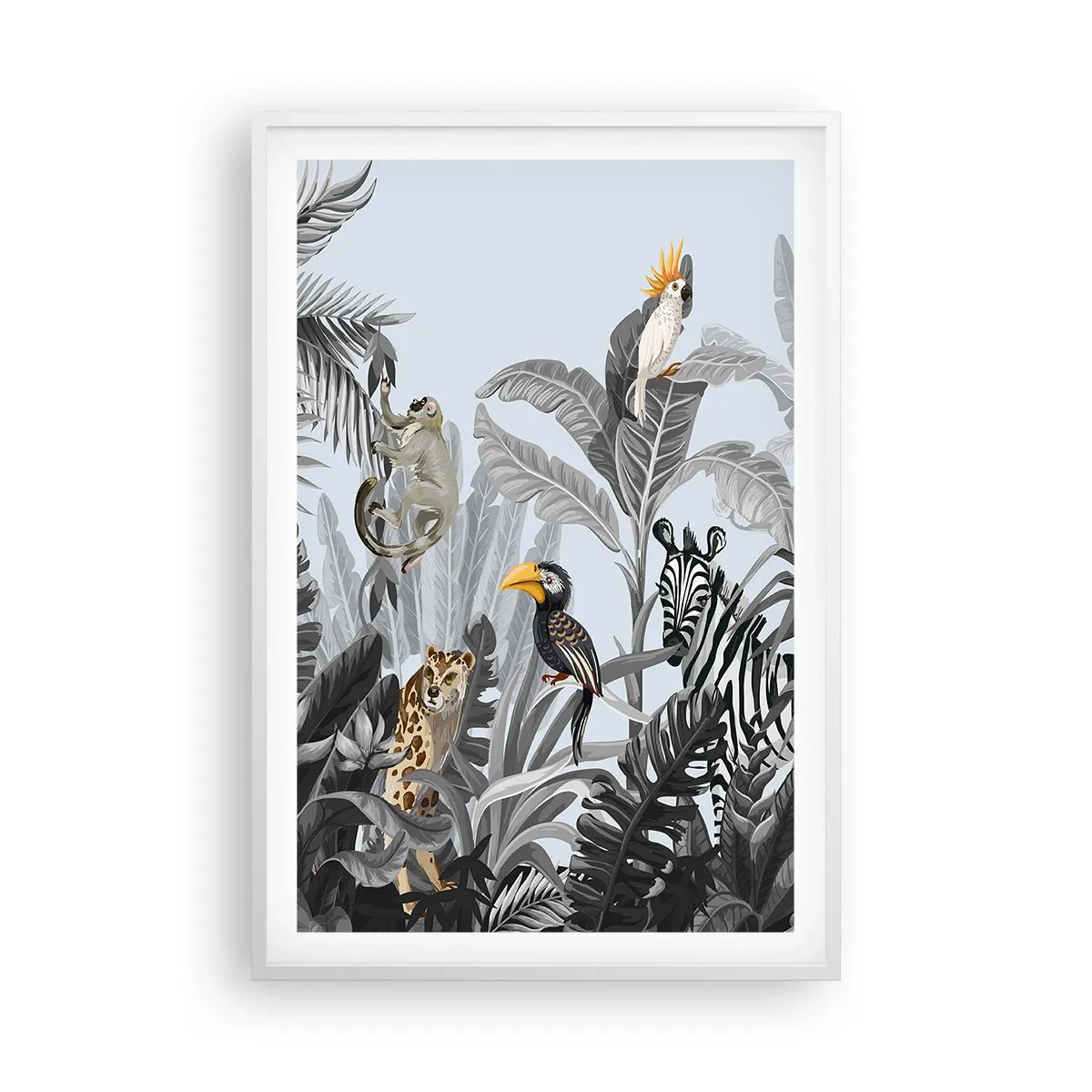 Plagát v bielom ráme - Africká rozprávka - 61x91 cm