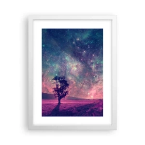 Plagát v bielom ráme - Pod magickou oblohou - 30x40 cm