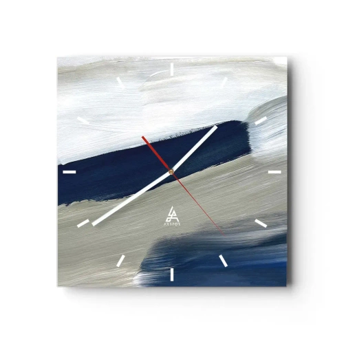 Nástenné hodiny - Stretnutie s bielou - 30x30 cm