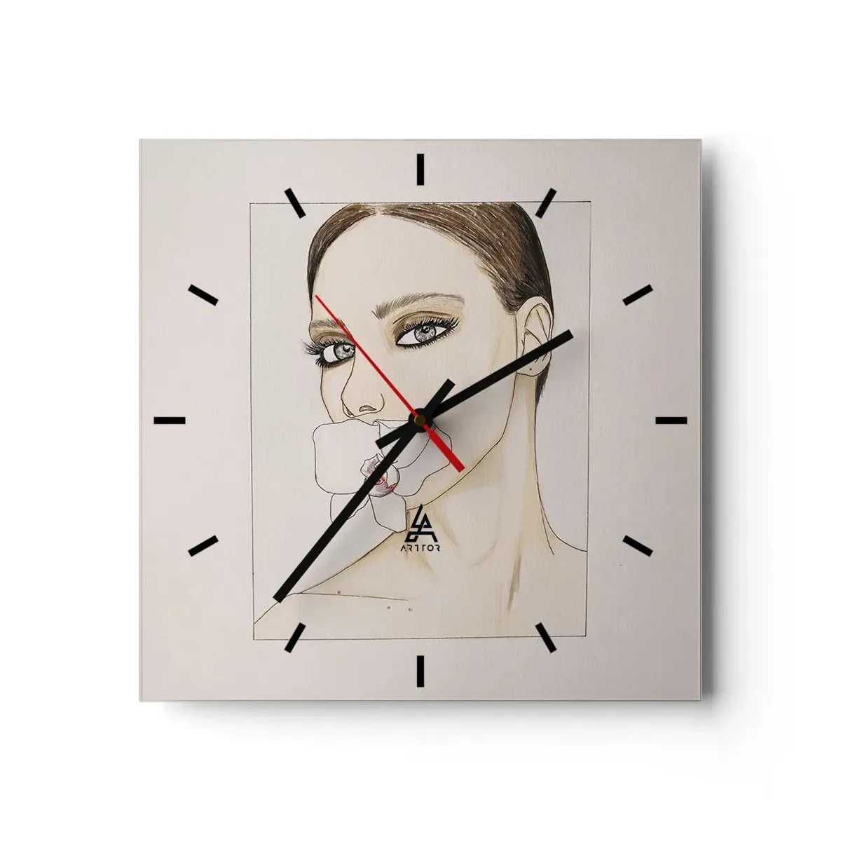 Nástenné hodiny - Symbol elegancie a krásy - 30x30 cm
