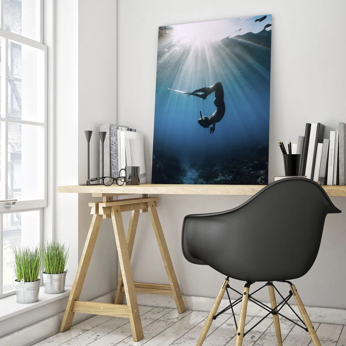 Obraz na skle - Podvodný tanec - 50x70 cm