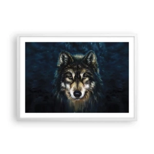 Plagát v bielom ráme - Alfa? A omega - 70x50 cm