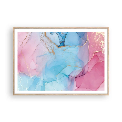 Plagát v ráme zo svetlého duba - Stretávanie a prelínanie - 100x70 cm