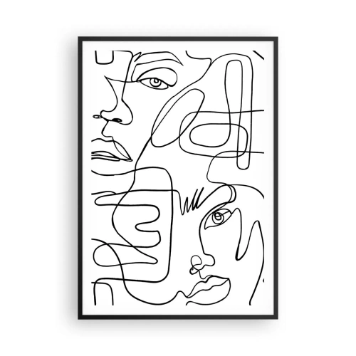 Plagát v čiernom ráme - V spletených emóciách - 70x100 cm