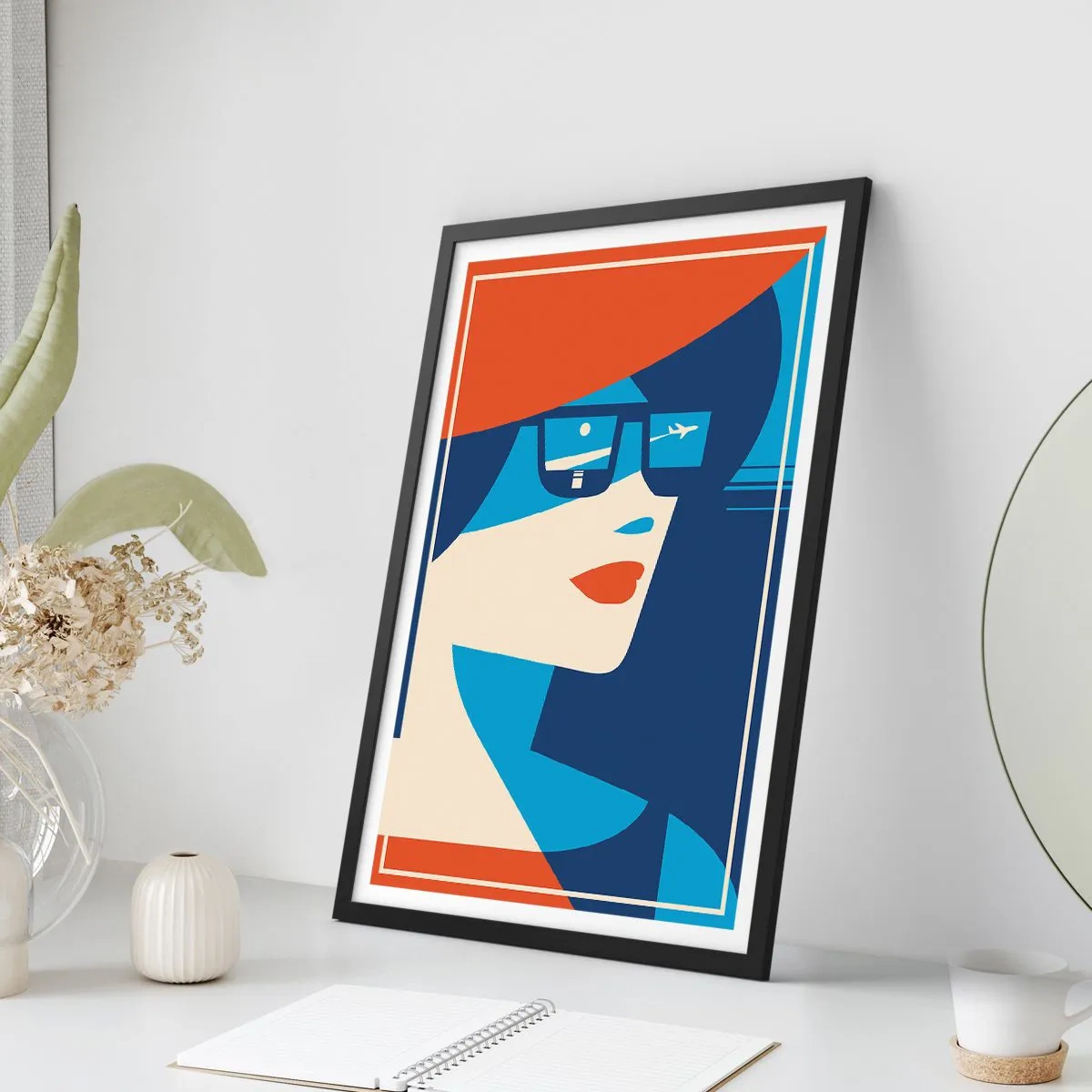 Plagát v čiernom ráme - Dovolenkový výlet - 50x70cm - Prázdninová cesta - Moderná nástenná dekorácia do obývacej izby a spálne ARTTOR