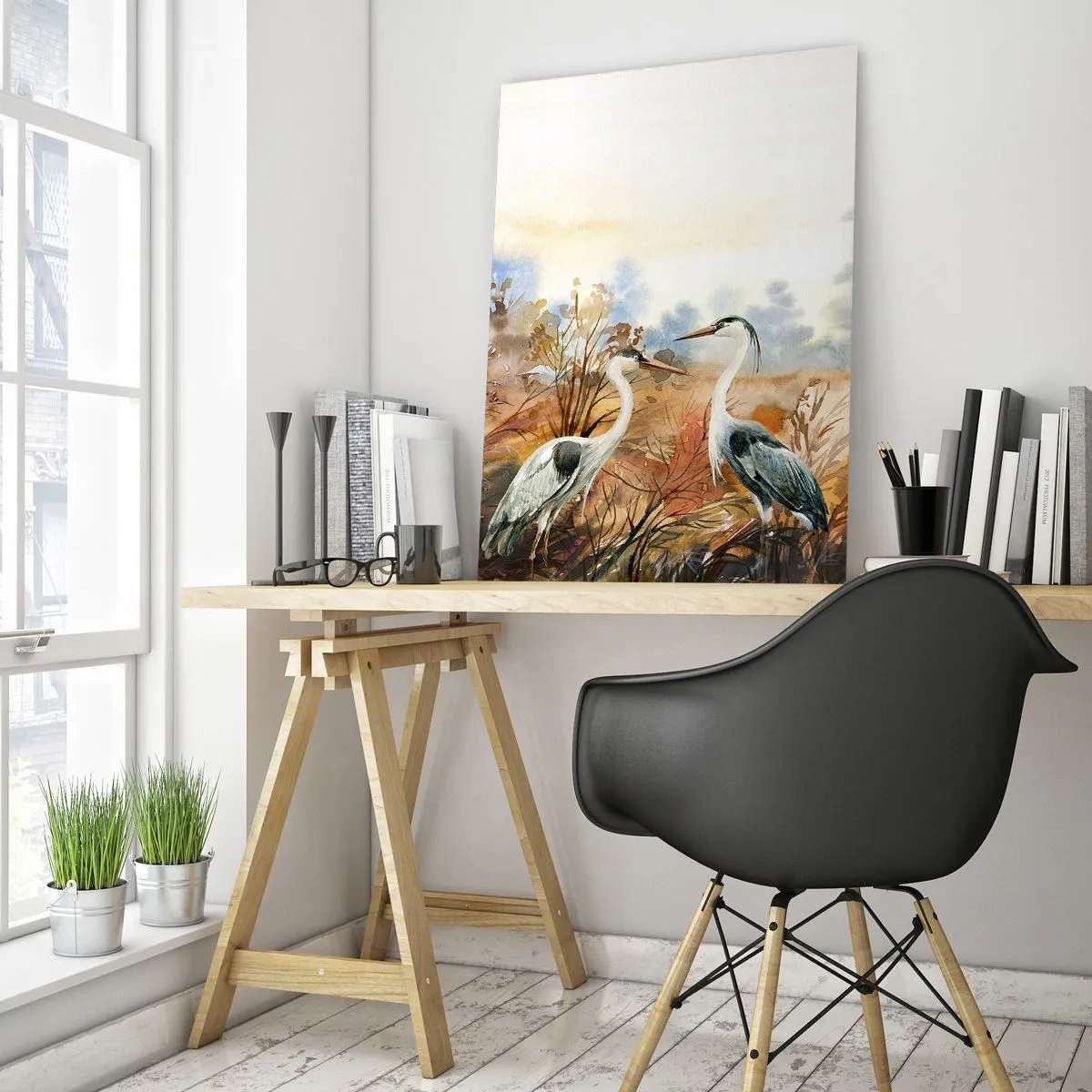 Obraz na skle - Kam na jeseň? - 50x70 cm