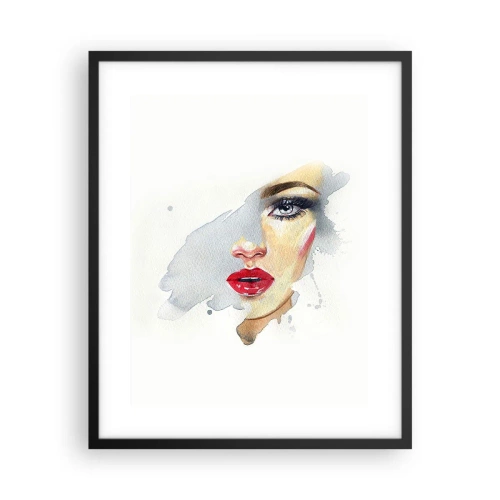 Plagát v čiernom ráme - Odraz v kvapke vody - 40x50 cm