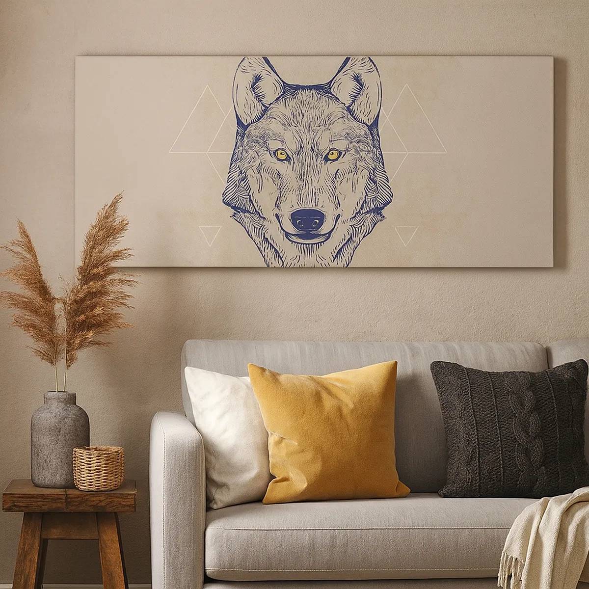 Obraz na plátne - Alfa o prenikavom pohľade - 30x30 cm