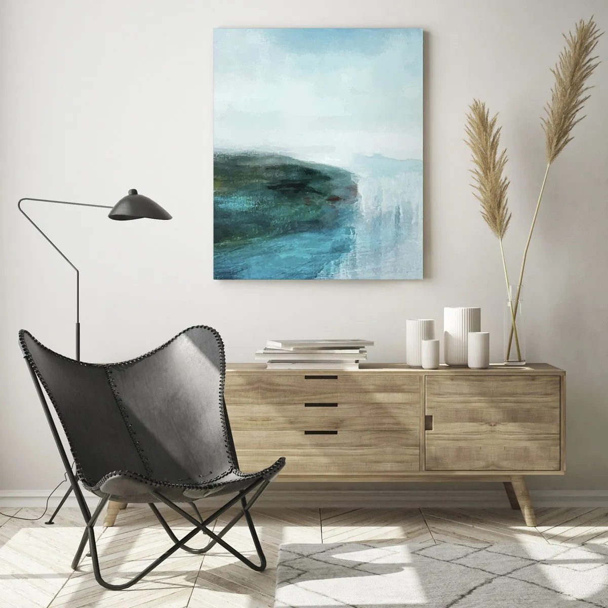 Obraz na skle - Námorná abstrakcia - 80x120 cm