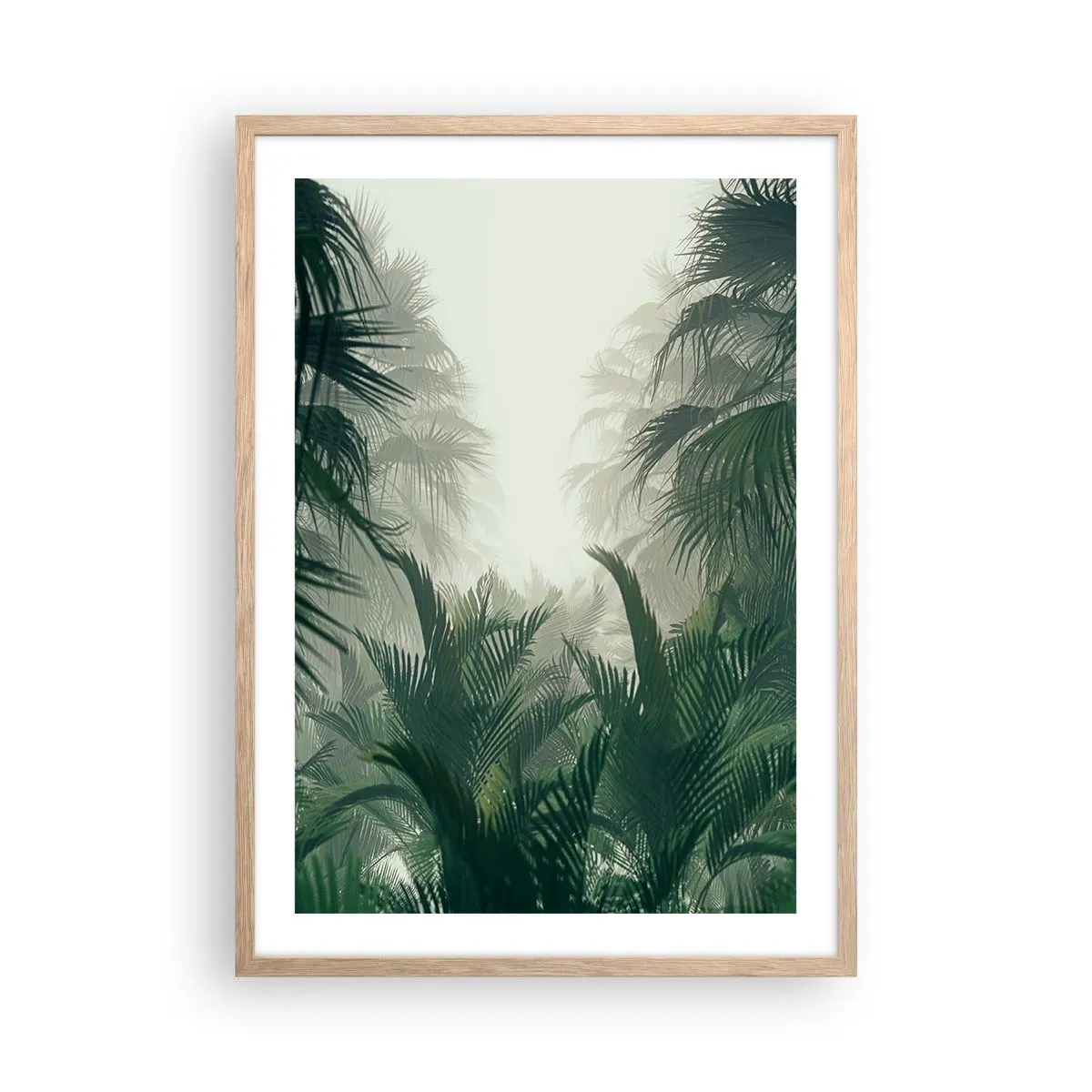 Plagát v ráme zo svetlého duba - Tropická záhada - 50x70 cm