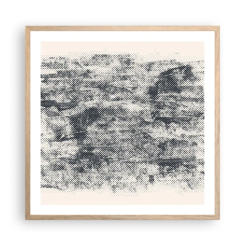 Plagát v ráme zo svetlého duba - Hmlistá kompozícia - 60x60 cm
