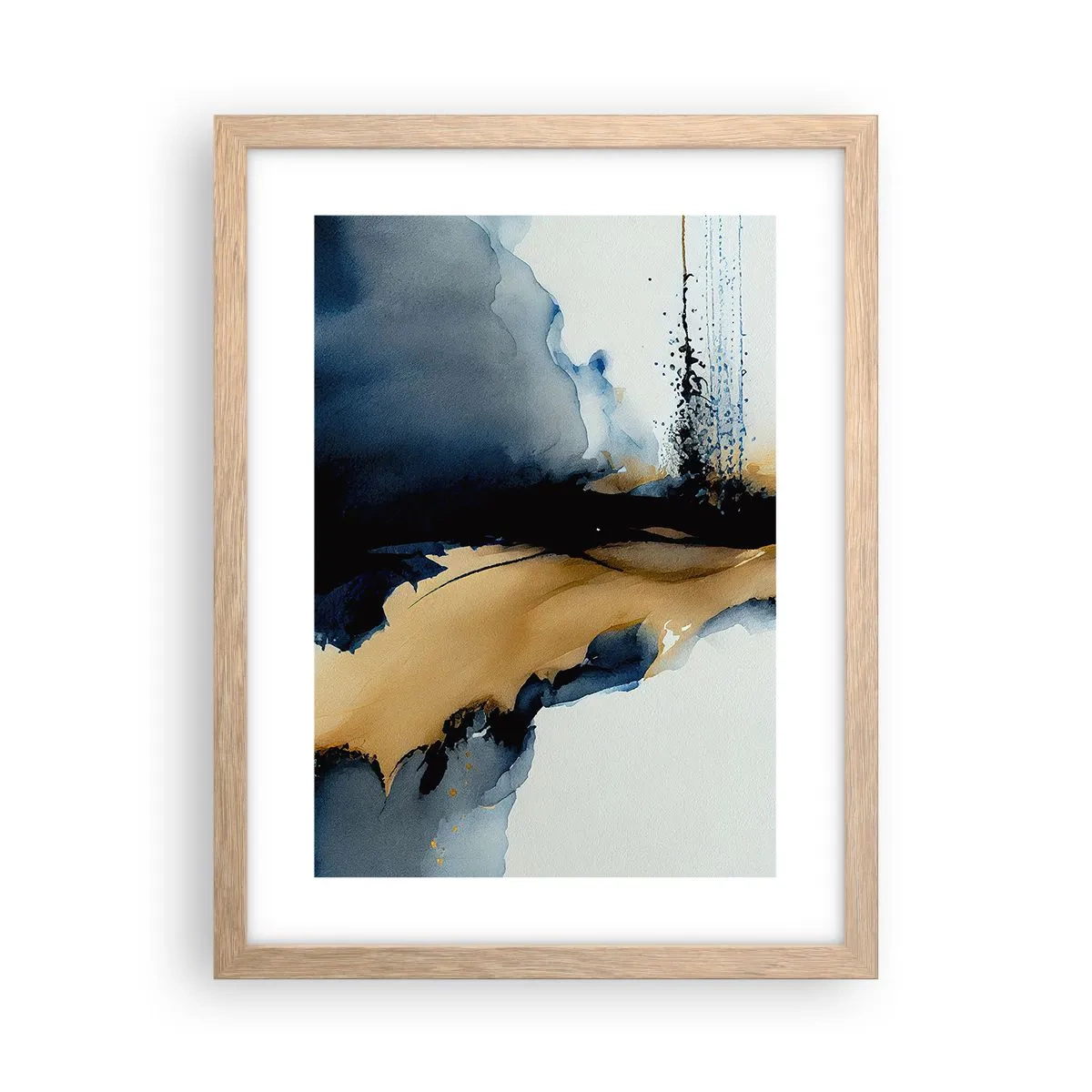 Plagát v ráme zo svetlého duba - Za závojom - 30x40 cm