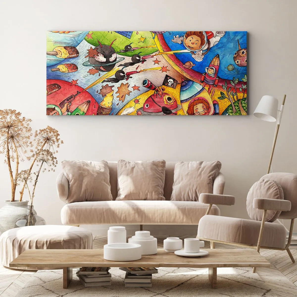 Obraz na plátne - Veľké vesmírne dobrodružstvo - 140x50 cm