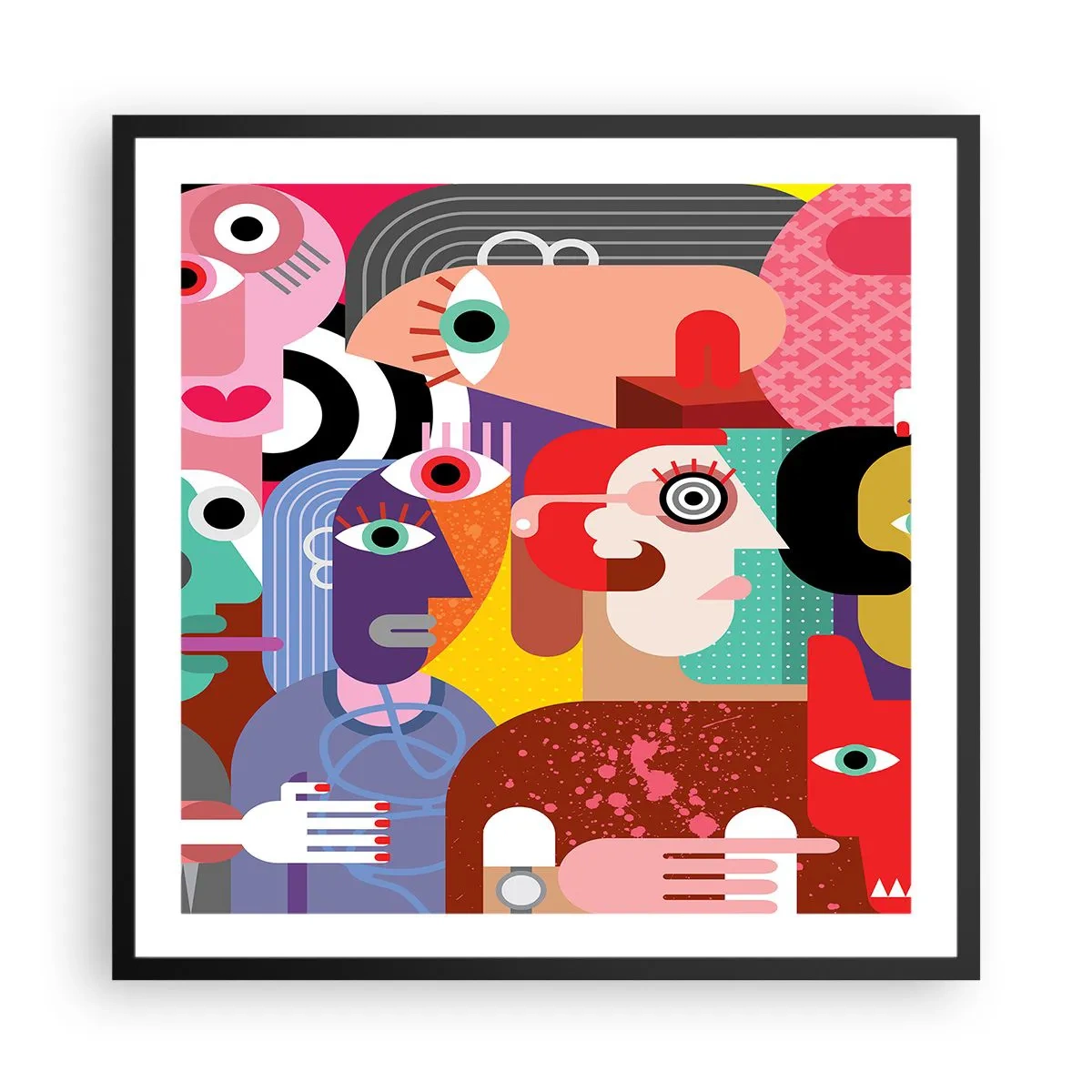 Plagát v čiernom ráme - My od pána Picassa - 60x60 cm