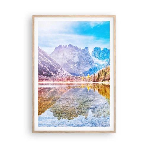 Plagát v ráme zo svetlého duba - A v horách už je jeseň - 70x100 cm