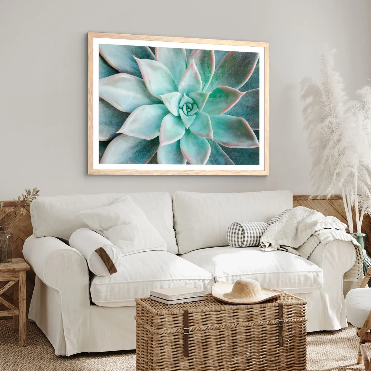 Plagát v ráme zo svetlého duba - Srdce púšte - 70x50 cm