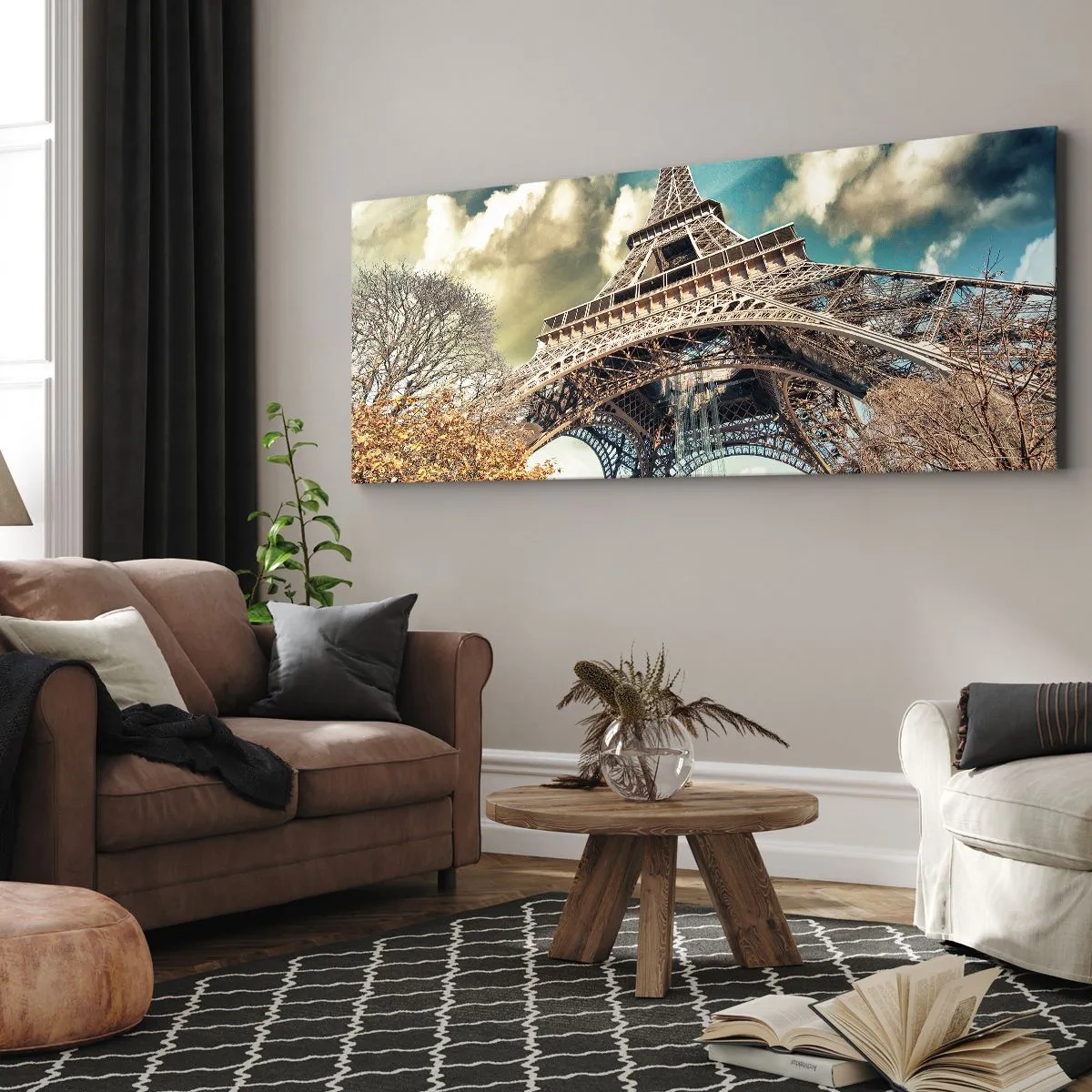 Obraz na plátne - A na jeseň v Paríži… - 100x40 cm
