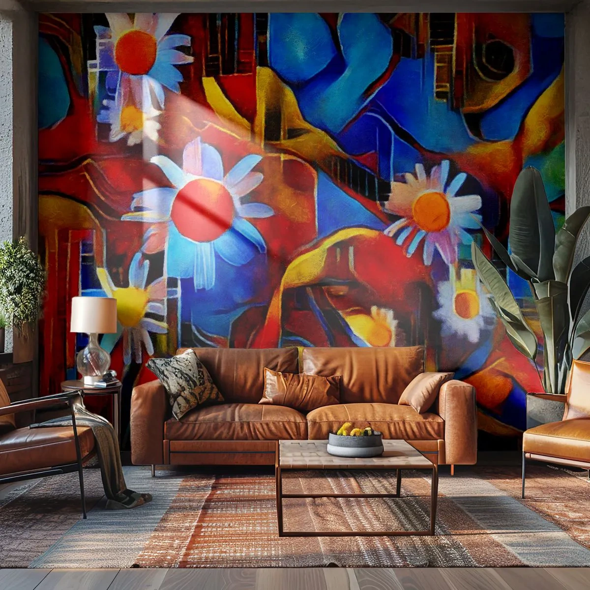 Fototapeta Premium Canvas - Farby života - Abstrakcia, kubizmus, Kus - 200x140 cm